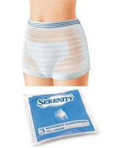 Serenity Mutandina Elastica A Rete Per Pannoloni Taglia XL 3 Pezzi